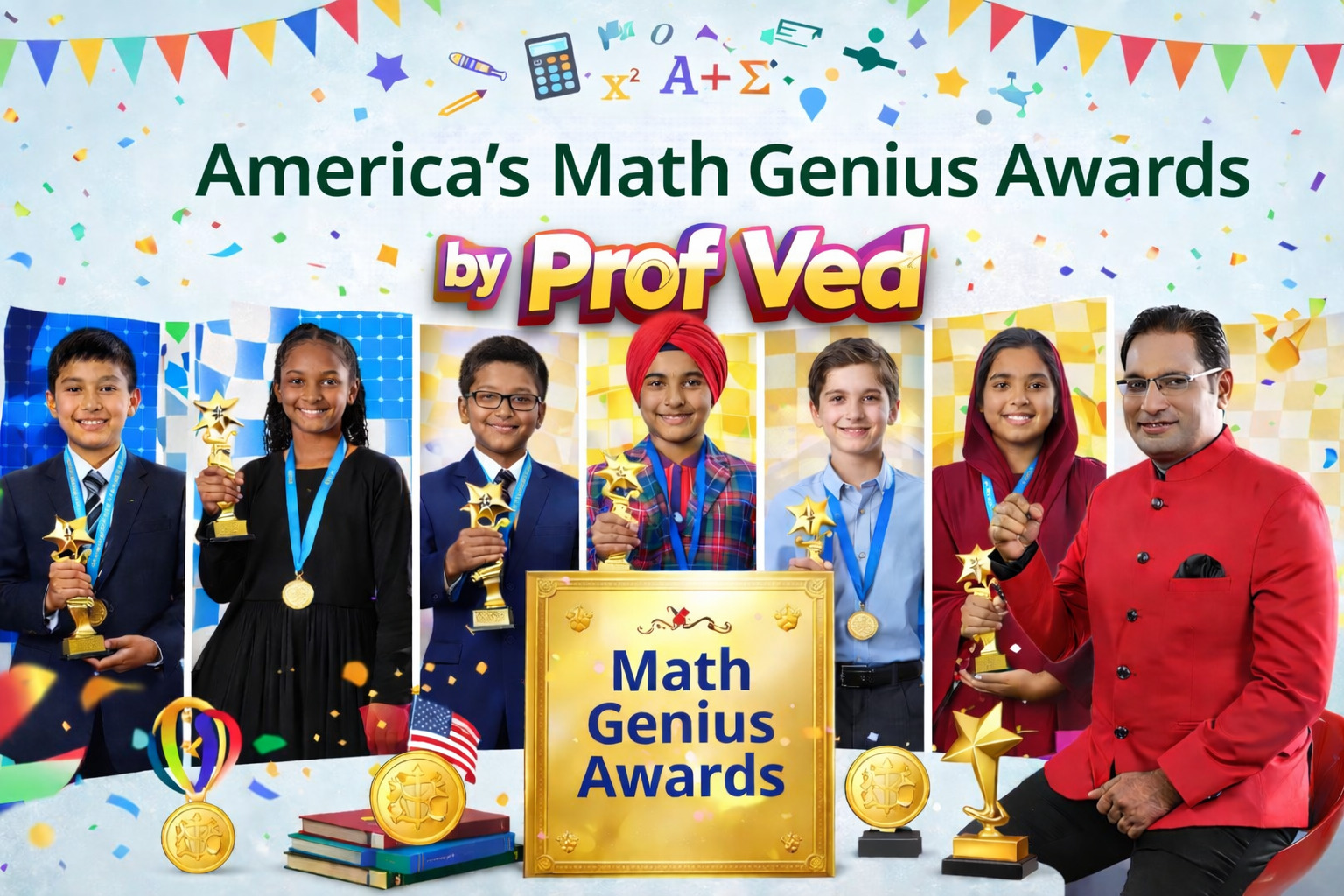 Prof Ved America's Math Genius Awards inspirational gallery - Prof Ved